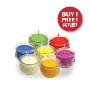 正觉七色酥油烛 (买1箱送1箱) | Zheng Jue Seven Colour Candles (Buy 1 Box Get 1 Box Free)